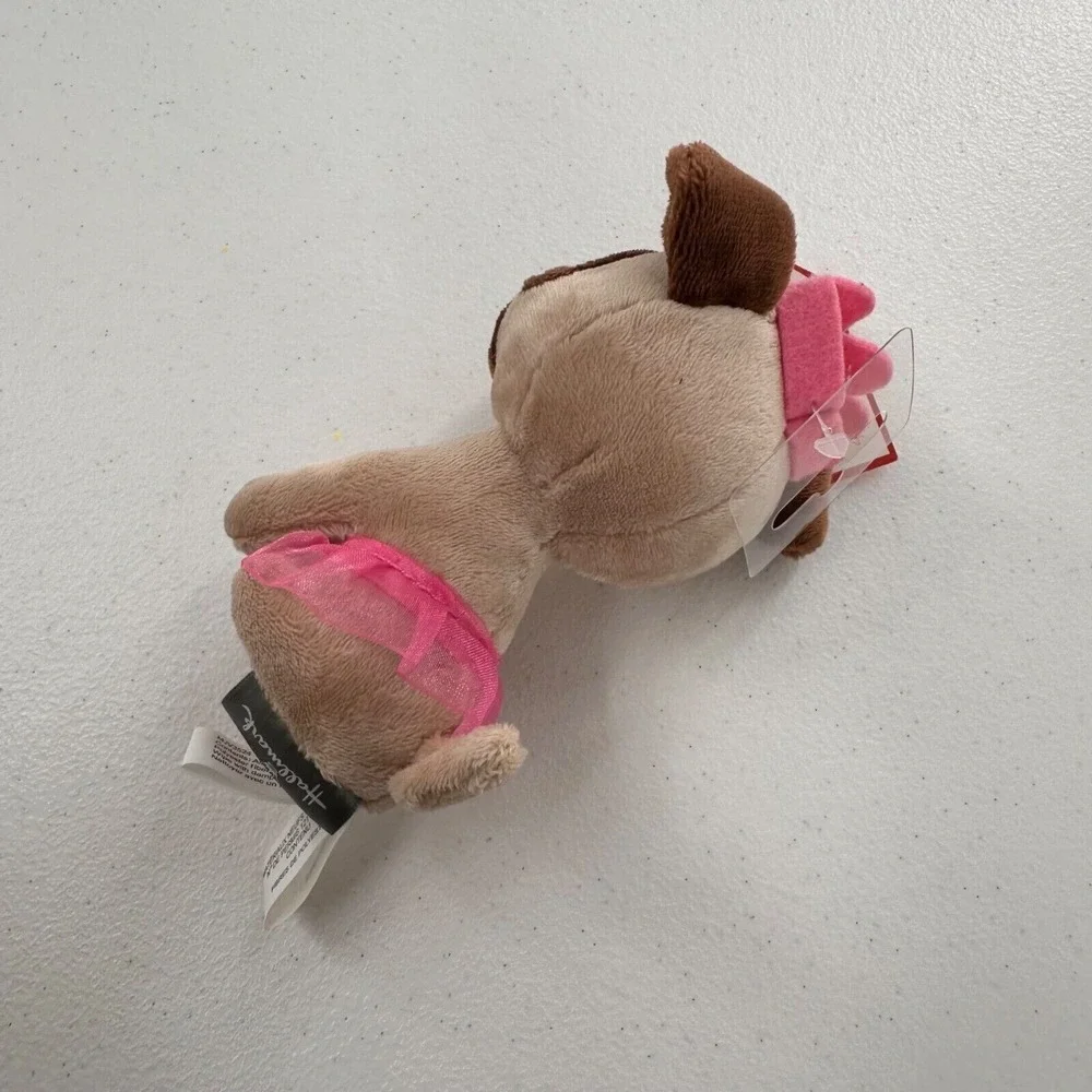 Hallmark Love Pug Mini Plush Dog Pink Tutu Crown‎ Puppy Lovey stuffed Animal b